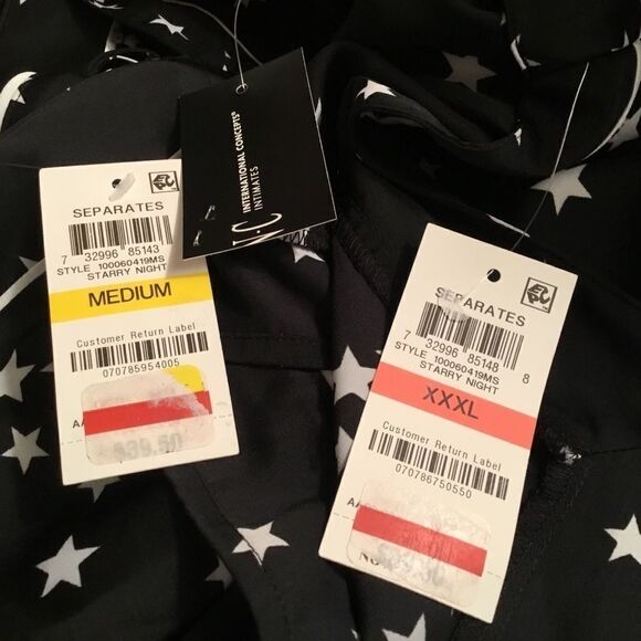 NWT Women’s Pajama Top Navy w/Stars - Picture 6 of 8